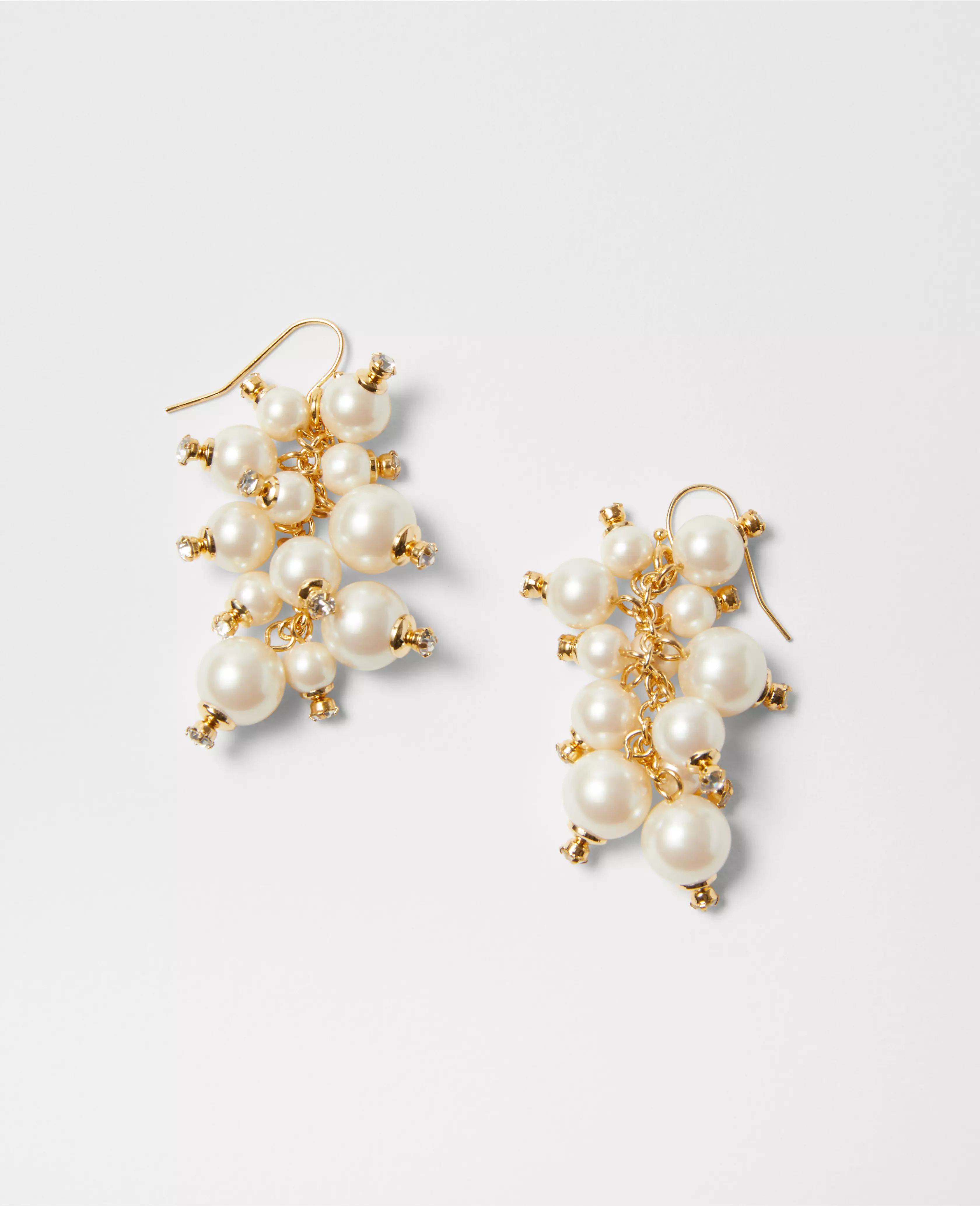 Pearlized Cluster Earrings | Ann Taylor (US)