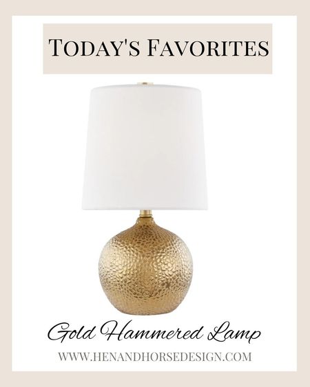 Hammered gold is such a statement finish for any space. This lamp layers perfectly in living rooms or bedrooms on the nightstand.

#LTKhome #LTKstyletip
