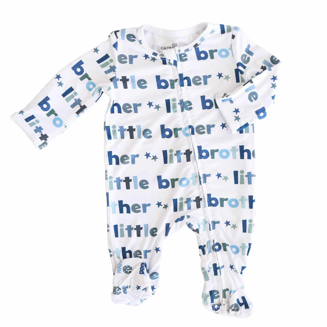 Little Brother Zipper Footie | Caden Lane