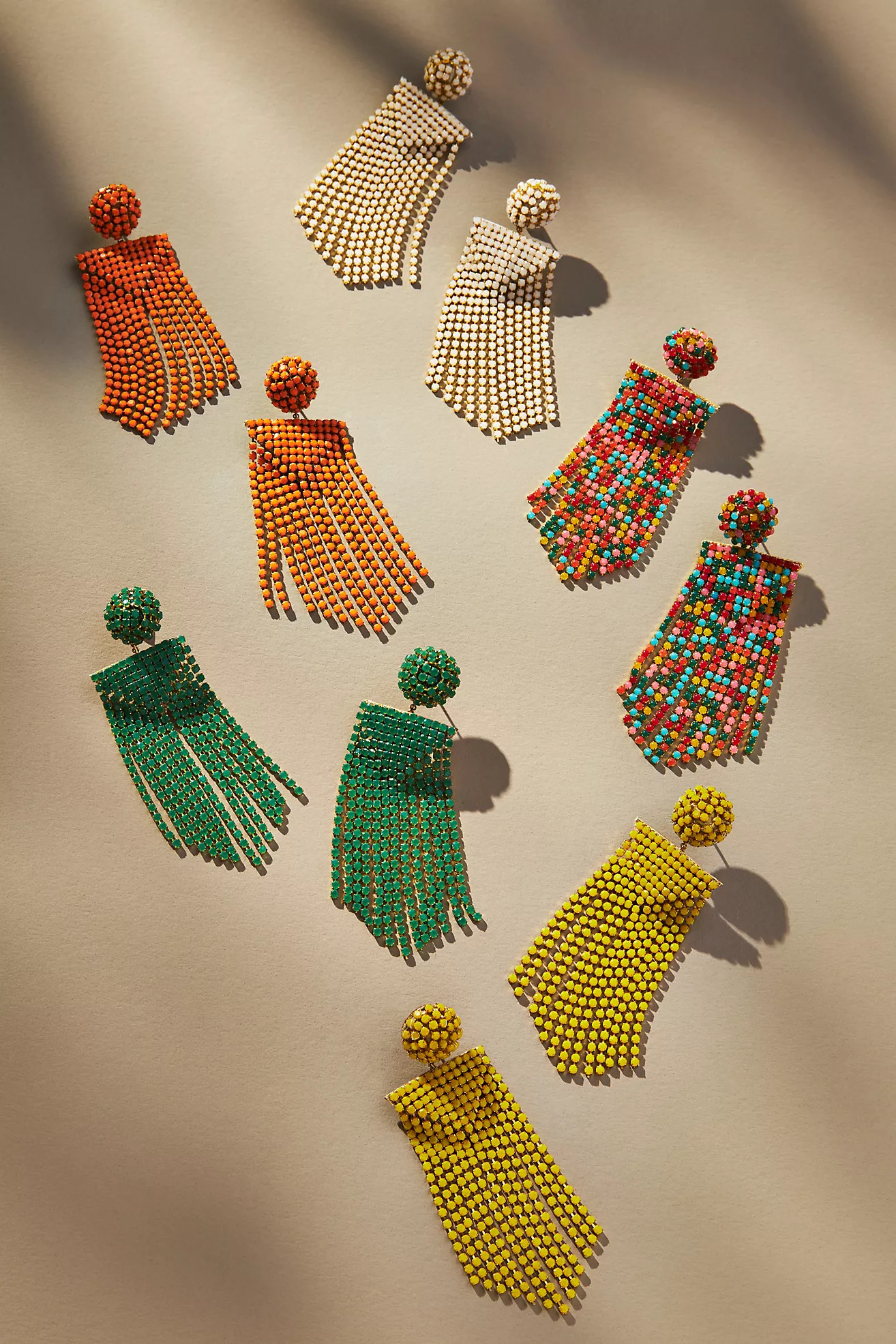 Deepa Gurnani Fanning Drop Beaded Earrings | Anthropologie (US)