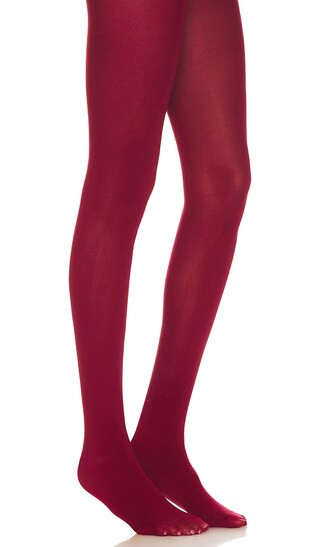 Solid Tights in Burgundy | Revolve Clothing (Global)
