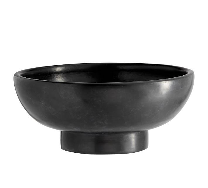 Orion Handcrafted Terra Cotta Bowl, Black | Pottery Barn (US)