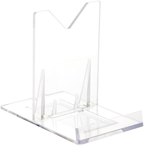 Plymor Clear Acrylic Sliding-Back Adjustable Display Easel, 3.125" H x 2.25" W x 3.5" D (6 Pack) | Amazon (US)