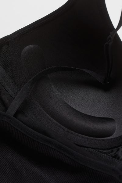 Light push-up ribbed bralette - Black - Ladies | H&M GB | H&M (UK, MY, IN, SG, PH, TW, HK)