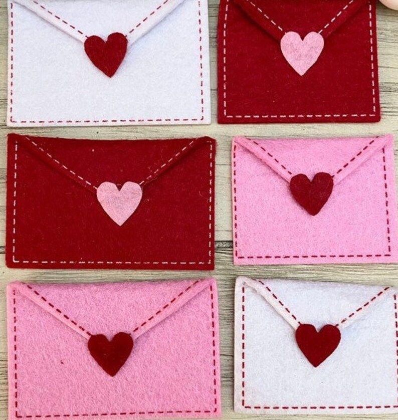 Mini Love Letter Envelopes Tray Fillers  Felt Faux Love | Etsy | Etsy (US)