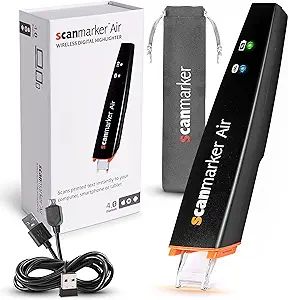 Scanmarker Air Pen Scanner - OCR Digital Highlighter and Reading Pen - Wireless (Black, Scanmarke... | Amazon (US)