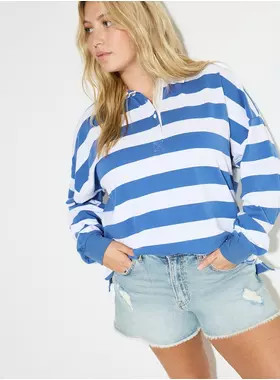 LoveSick Collared Rugby Top | Torrid (US & Canada)