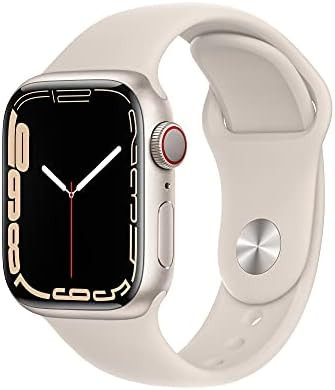 Apple Watch Series 7 [GPS + Cellular 41mm] Smart Watch w/ Starlight Aluminum Case with Starlight ... | Amazon (US)
