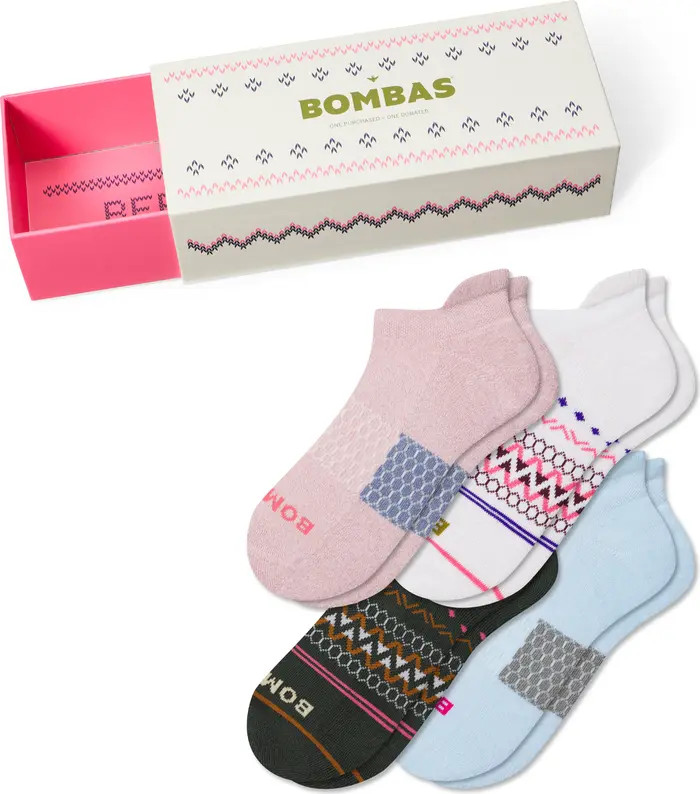 4-Pack Assorted Ankle Sock Gift Box | Nordstrom