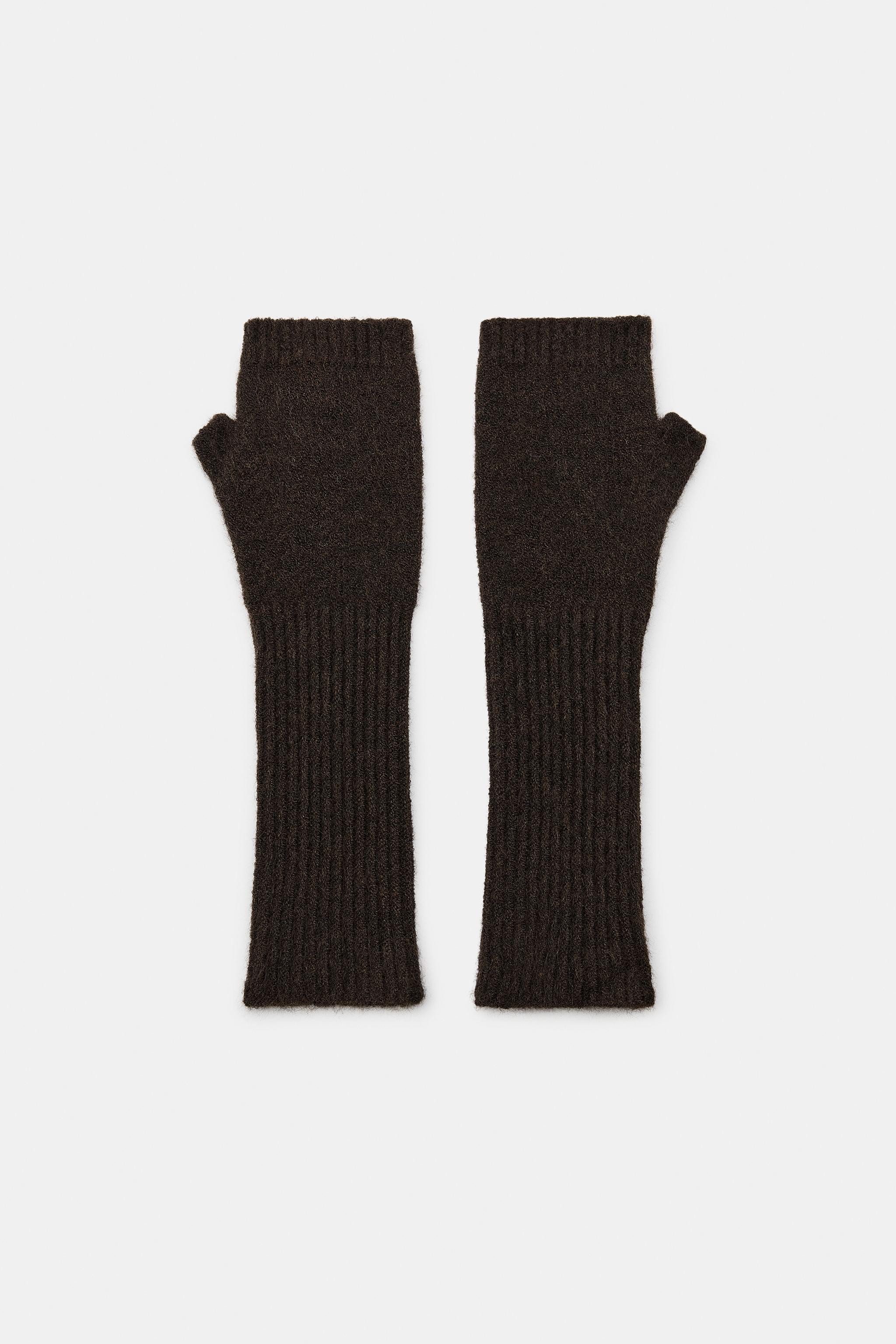 LONG KNIT MITTENS | Zara UK