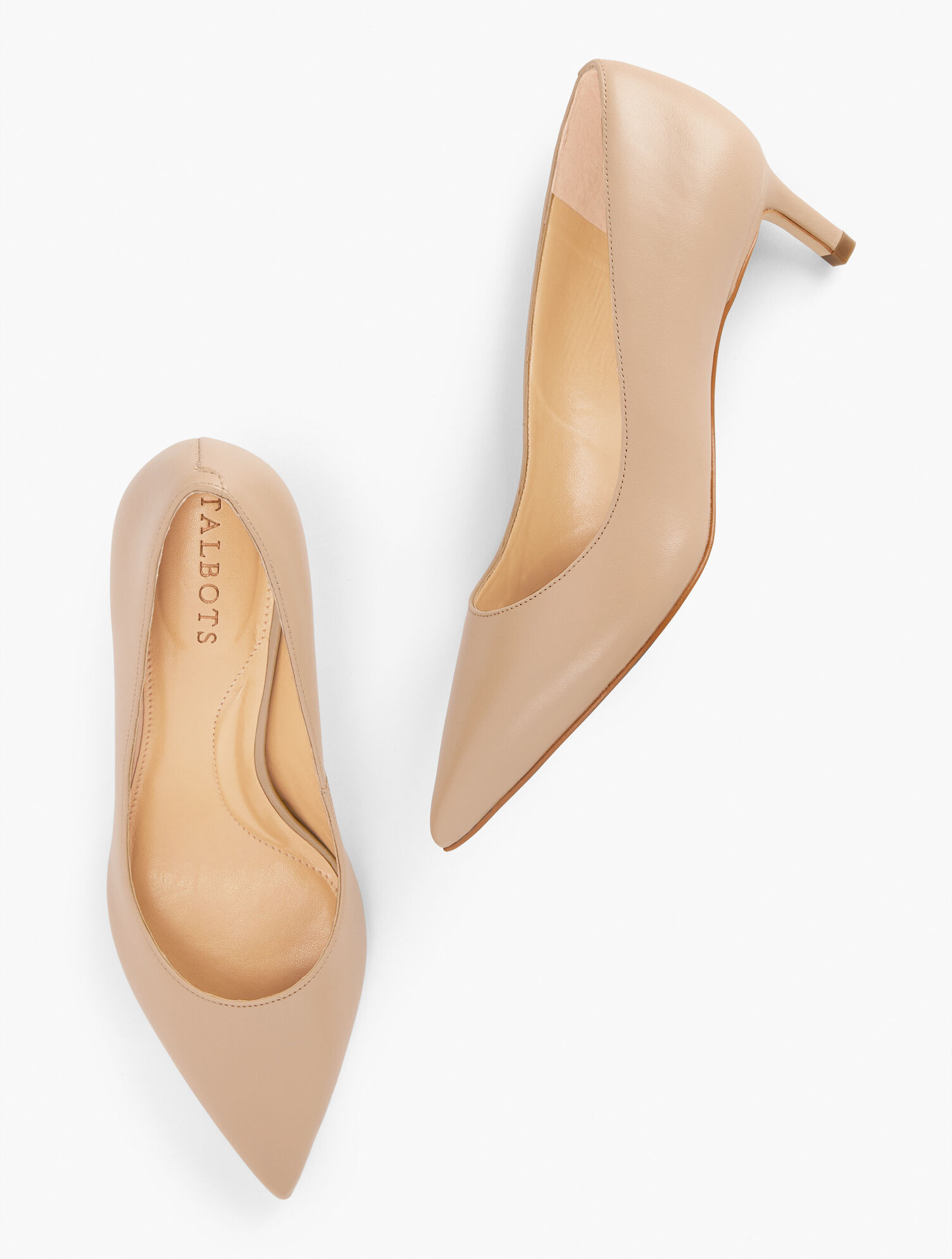 Elena Kitten Heel Nappa Pumps | Talbots