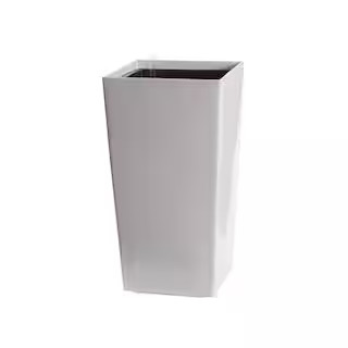 Algreen Modena 22 in. Square Gloss White Plastic Self Watering Planter 11404 - The Home Depot | The Home Depot