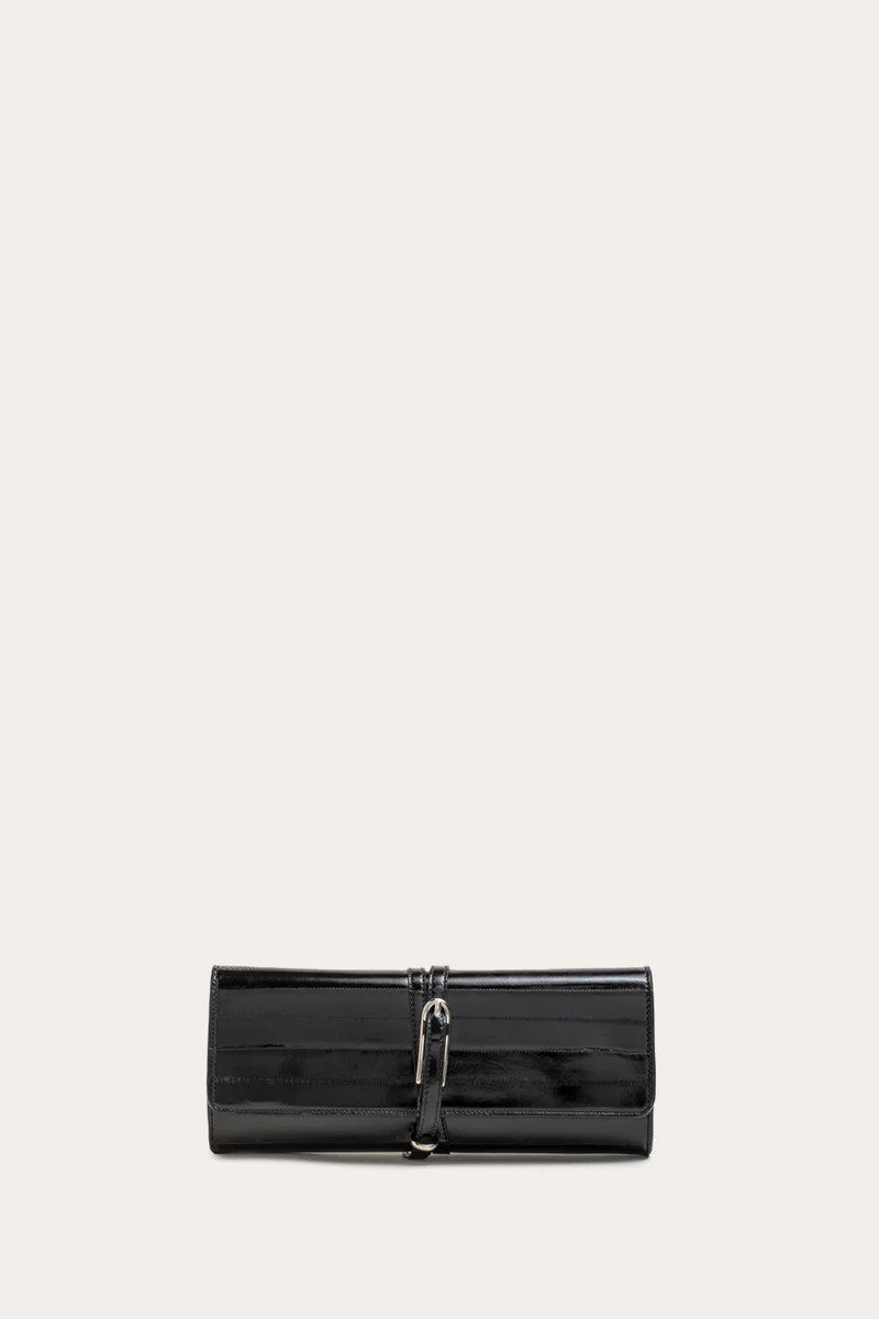 Belted Clutch Black Eel | LITTLE LIFFNER