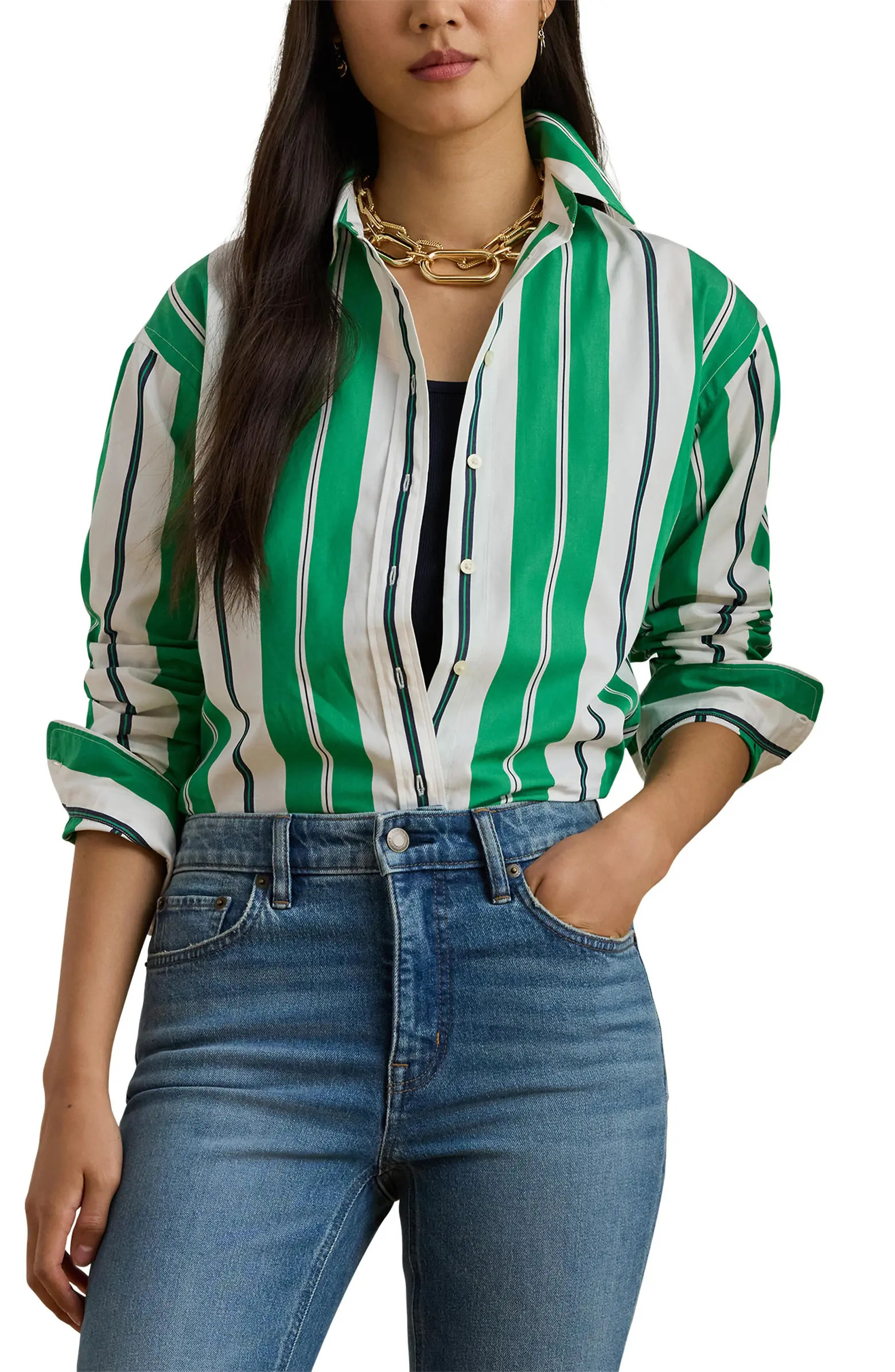 Kotta Stripe Yarn Dyed Broadcloth Button-Up Shirt | Nordstrom