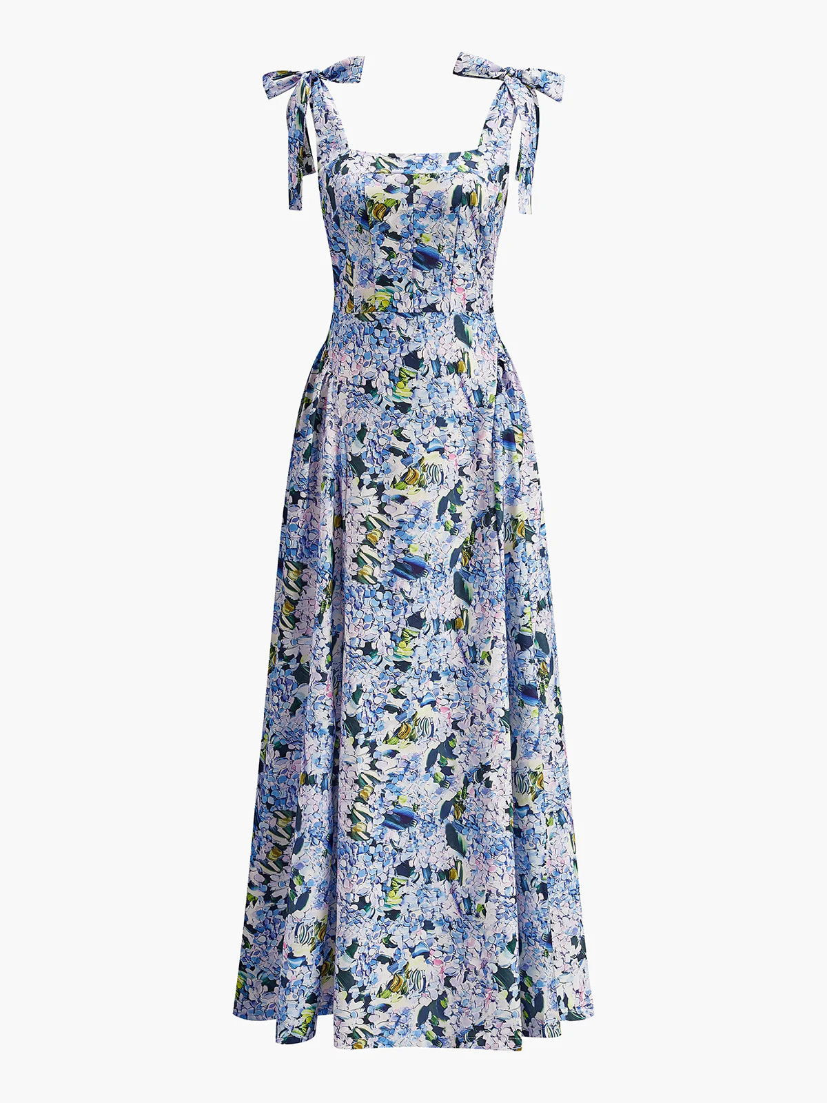 Floral Print Tie-Strap Dress | Commense