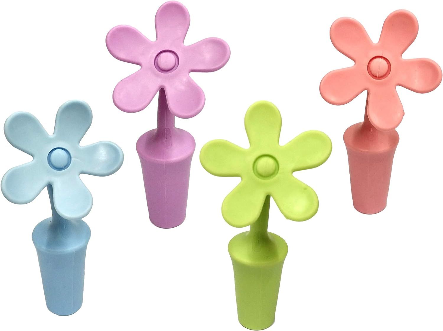 Flycheers Flower Bottle Stoppers,Wine Stoppers, Silicone Bottle Stopper Sun flower Shape Wine Plu... | Amazon (US)