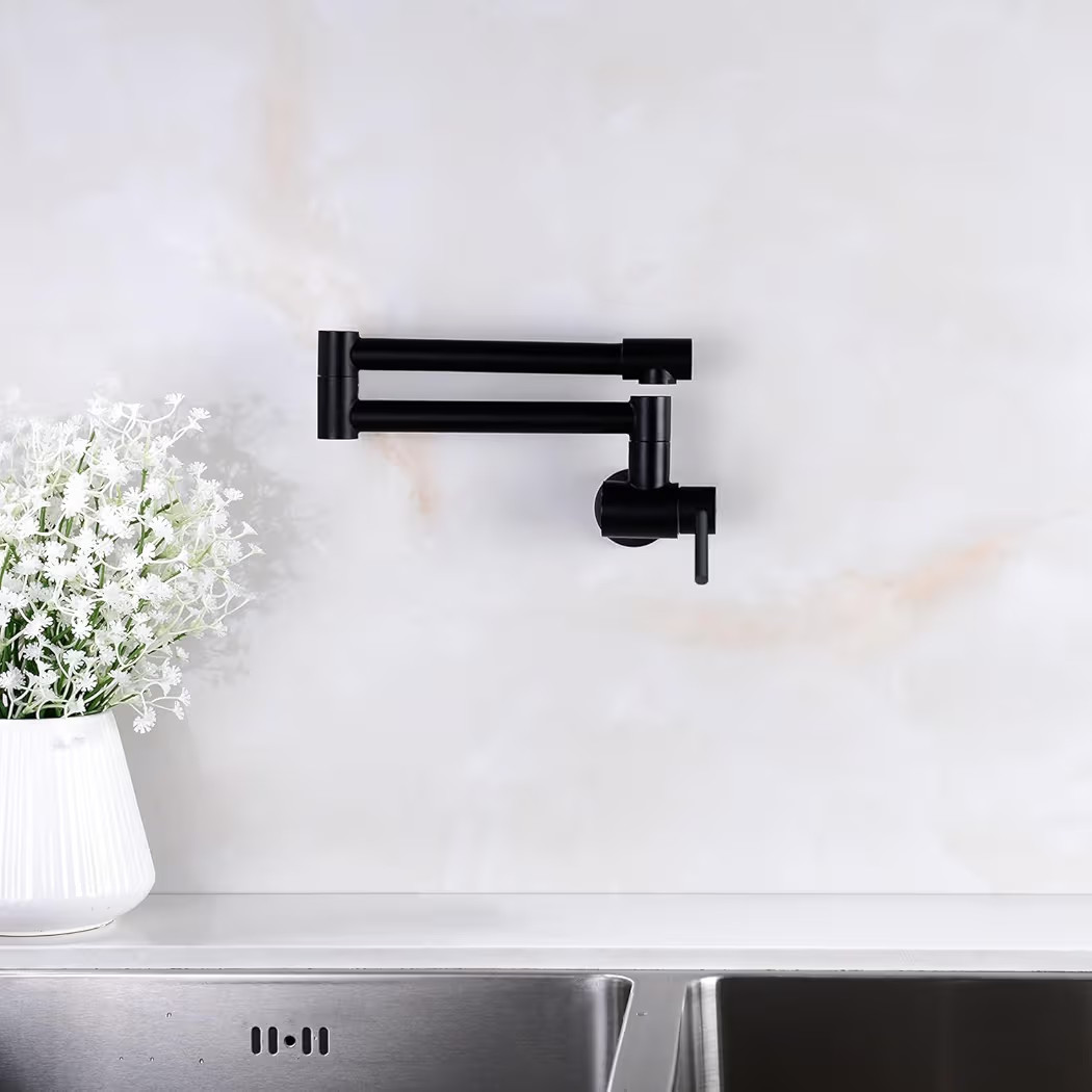 Avola Matte Black Pot Filler Faucet Wall Mount, Pot Filler Kitchen Faucet 360 Swing Arm Folding S... | Amazon (US)