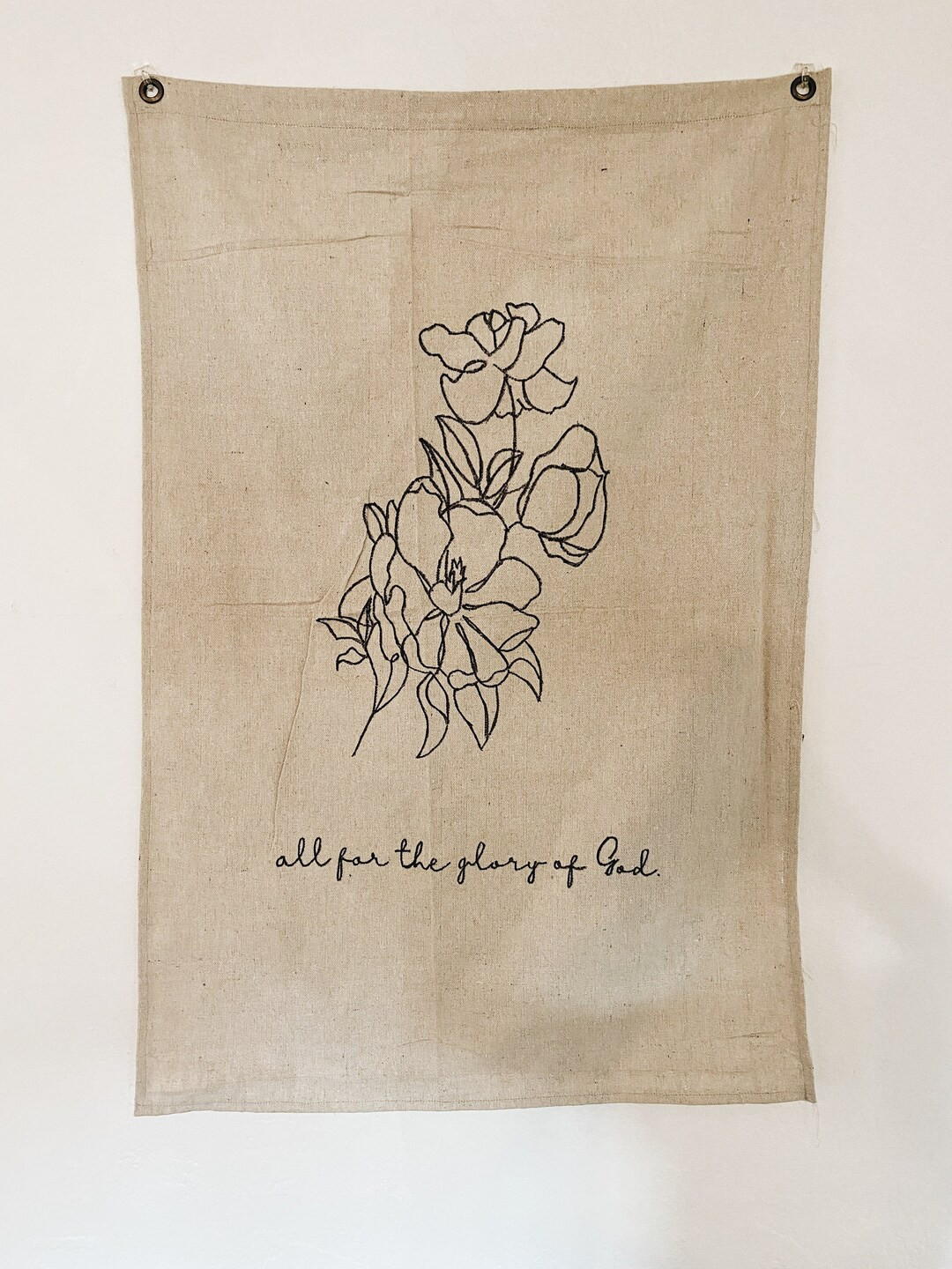 All for the Glory of God Canvas Flag Scripture Wall Decor Wall Hanging Bible Verse Sign Christian... | Etsy (US)