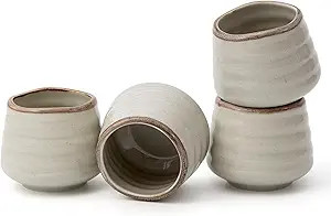 4pcs Japanese Tea Cup Set – Mini Size Cup 5OZ Ceramic Matcha Cup, Handless Espresso Cups, Cute ... | Amazon (US)