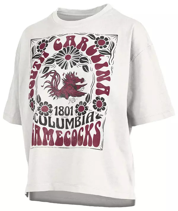 Pressbox Women's South Carolina Gamecocks White Harmony T-Shirt | Dick's Sporting Goods | Dick's Sporting Goods