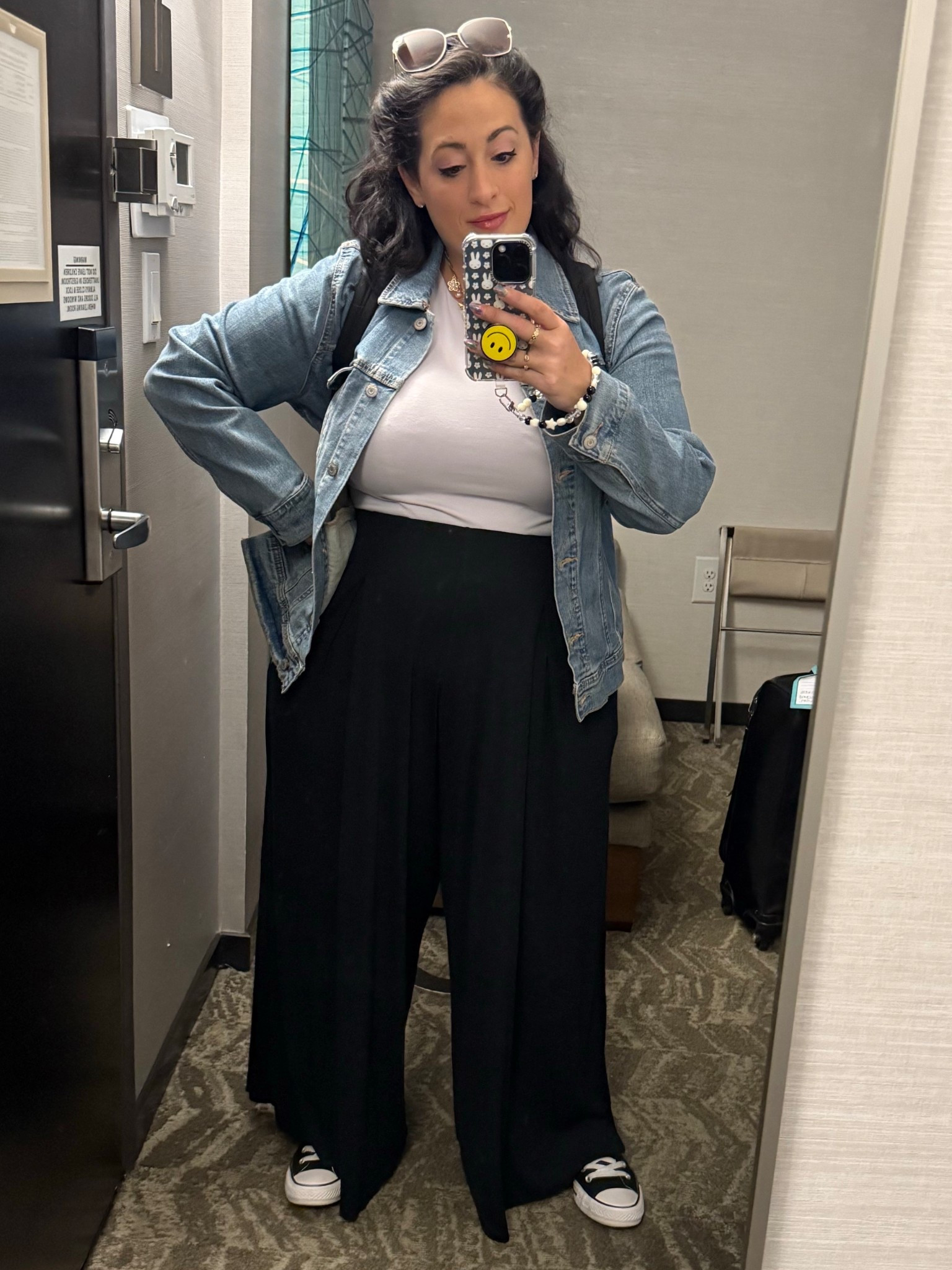 Work OOTD on my last trip 💜 the bodysuit is actually a pretty light purple 

#LTKWorkwear #LTKMidsize #LTKFindsUnder50