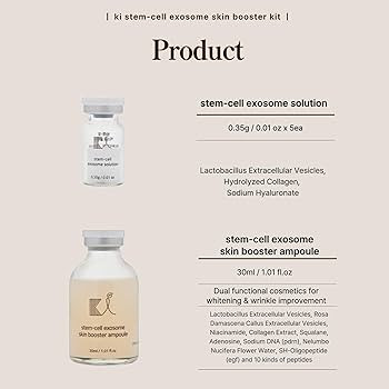 Stem-Cell Exosome Skin Booster Kit Booster Ampoule| Exosome, PDRN, Peptide, Collagen | Rejuvenati... | Amazon (US)