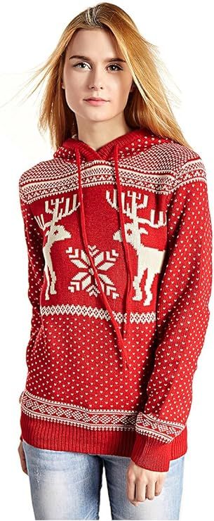 v28 Women's Patterns Reindeer Snowman Tree Snowflakes Christmas Sweater Cardigan | Amazon (US)