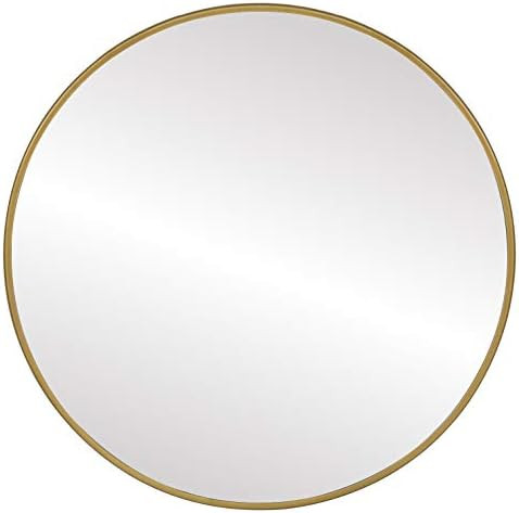 Modern Style Circle Hanging Mirror, Decorative Metal Frame Round Wall Mirror for Home Bedroom, Ba... | Amazon (US)