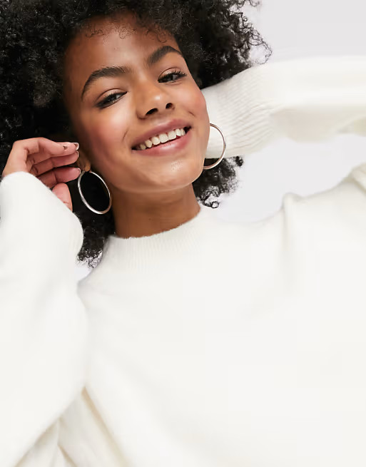 & Other Stories mock neck jumper in off white | ASOS | ASOS (Global)