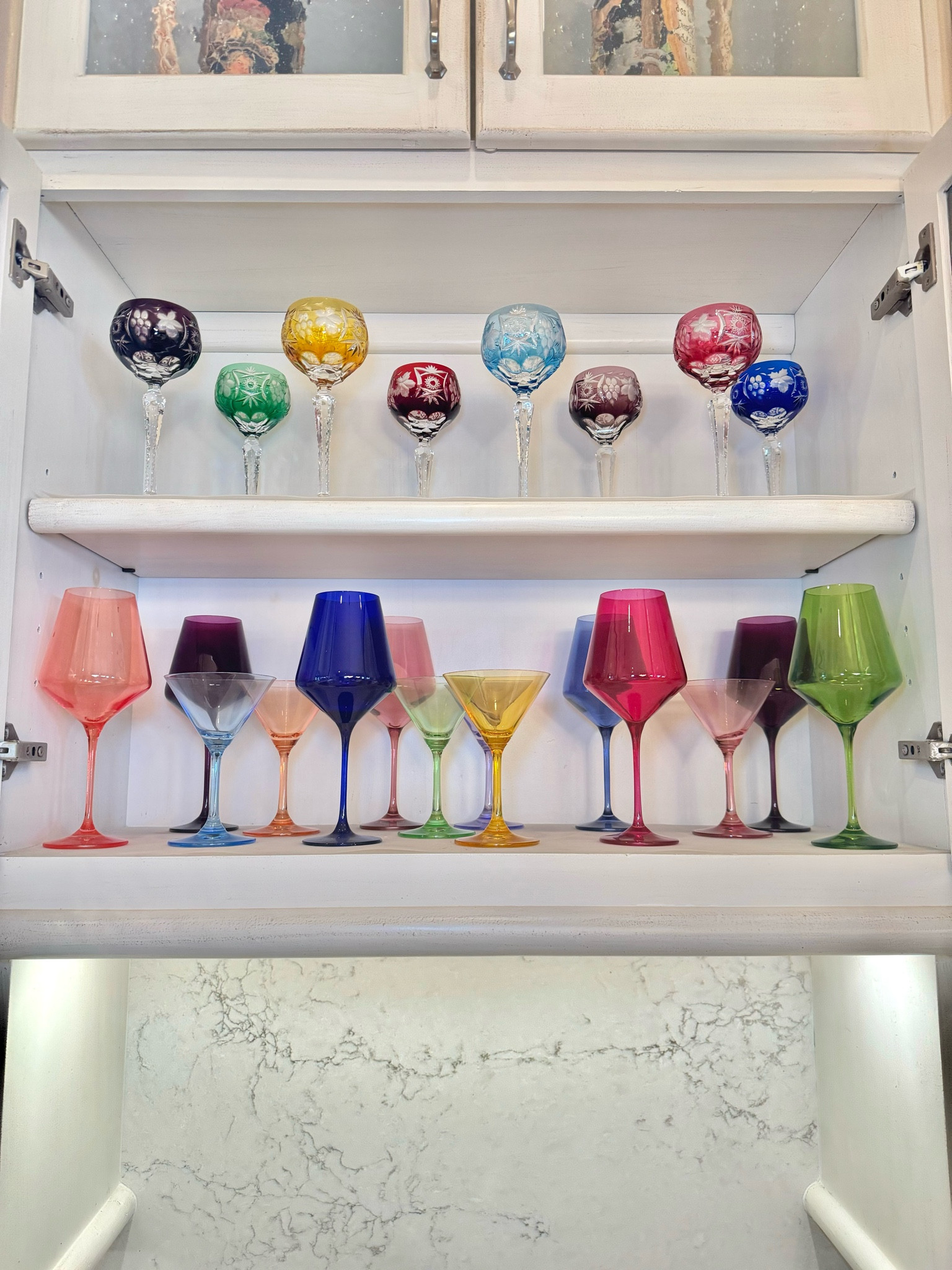 Estelle colored glass stemware. Wine
Colored martini classwear for cocktails, appetizers or desserts 

#LTKHome #LTKWedding #LTKFindsUnder50