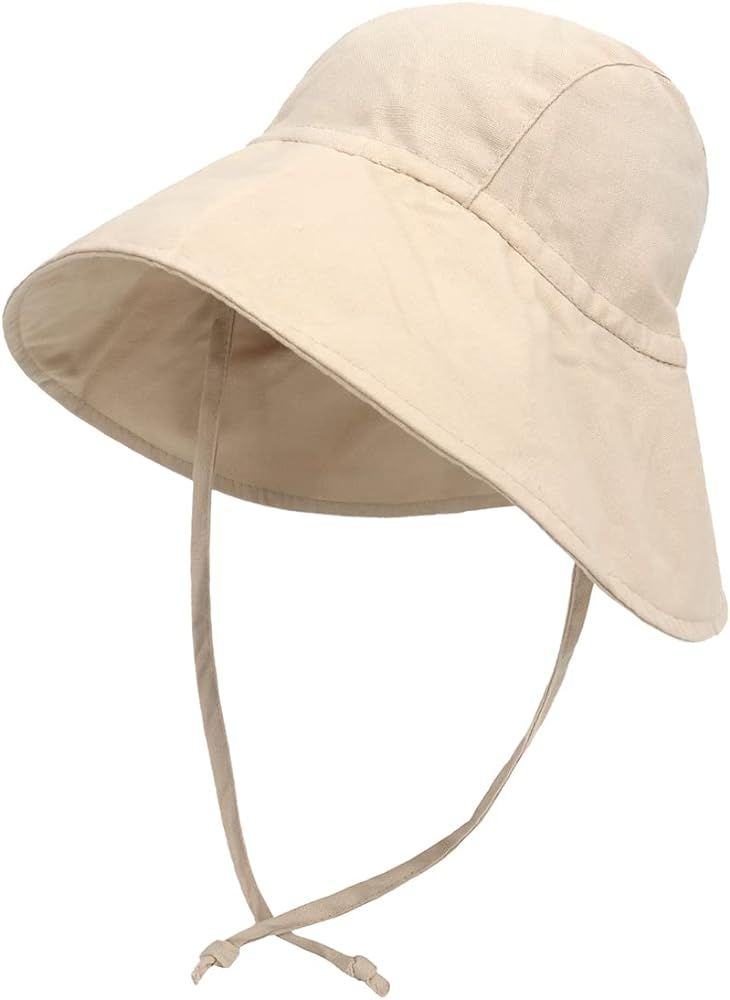 Baby Sun Hat Toddler Hats Infant Sun Hat Girl Hats Outdoor Wide Brim Basin Hat Beach Hat UPF 50+ ... | Amazon (US)