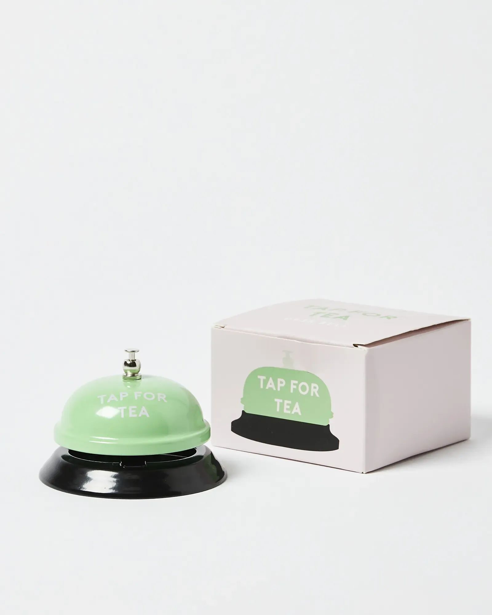 Tap For Tea Green Desk Bell | Oliver Bonas | Oliver Bonas (Global)