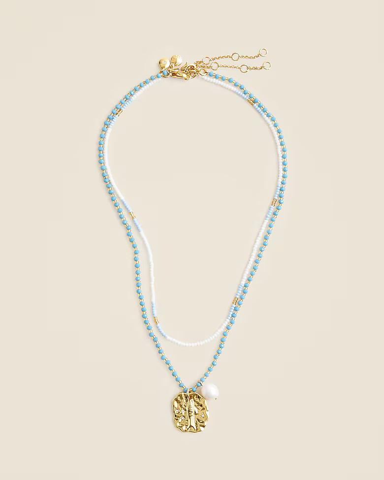 Layered fish pendant necklace | J. Crew US