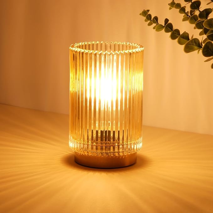 Mirasium Battery Operated Lamp, Cordless Table Lamp with Timer, Desk Bedside Lamps with LED Warm ... | Amazon (US)