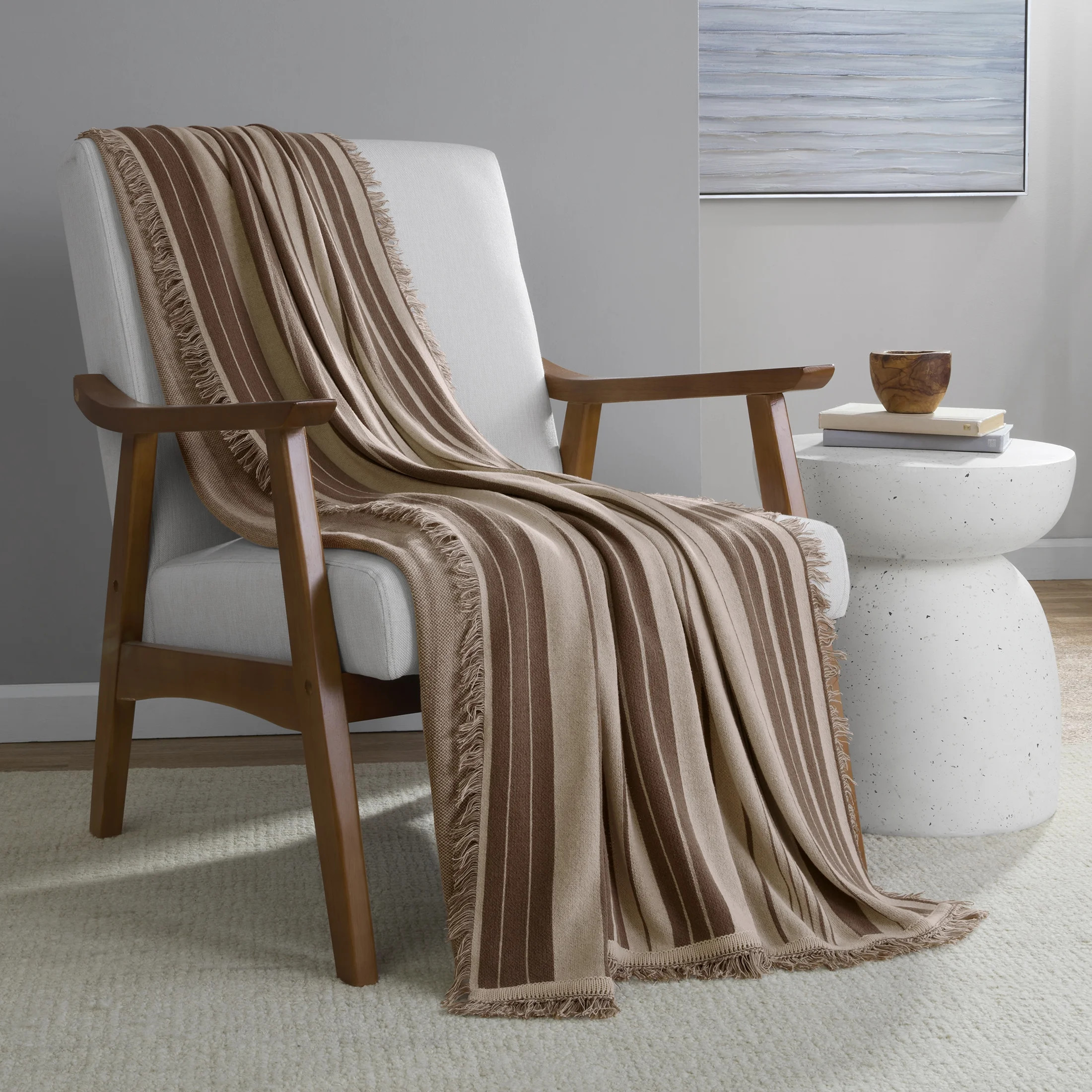 MS FIONA STRIPE TAUPE SPLASH TAPESTRY - Walmart.com | Walmart (US)