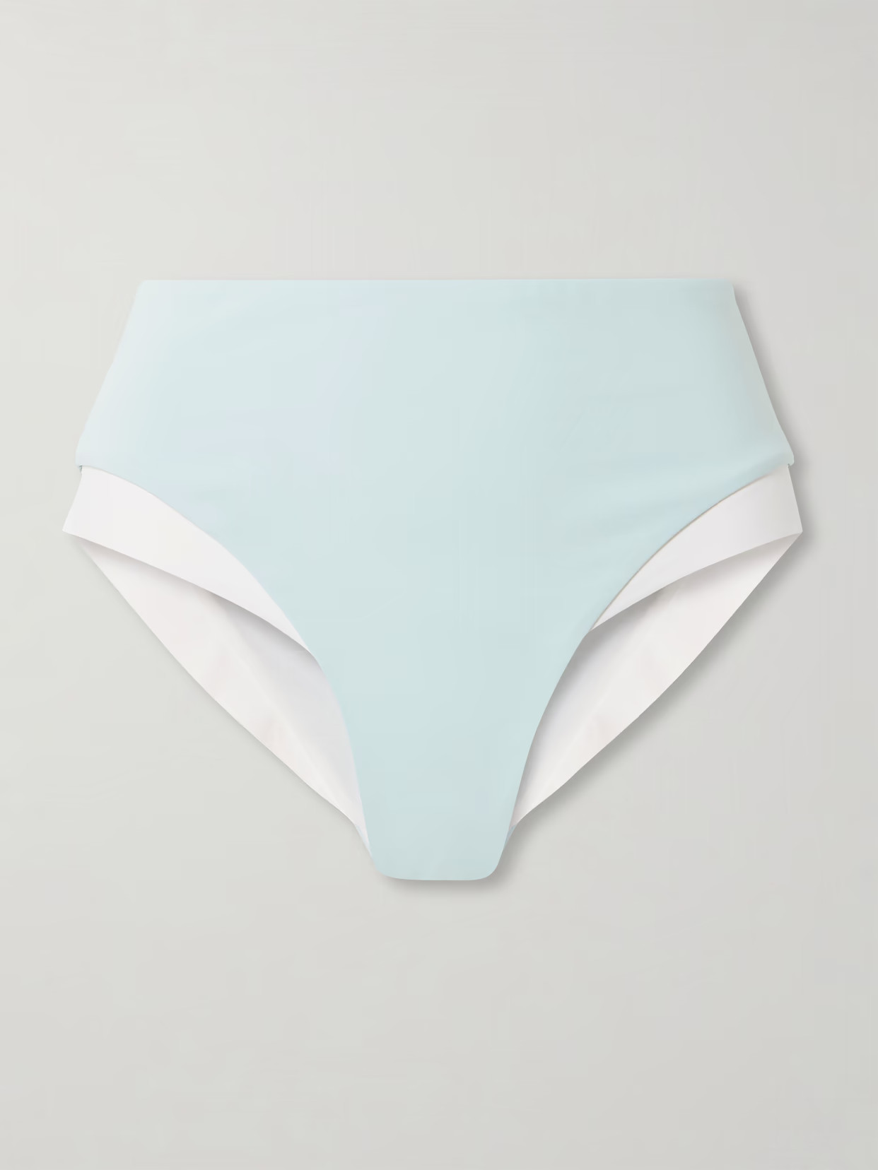 MARYSIA - Bianco Two-tone Bikini Briefs - Blue | NET-A-PORTER (US)
