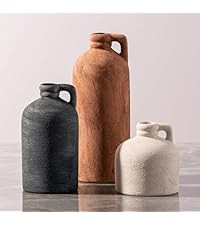 Ceramic Vase Home Table Decor - Flower Vase Set of 3 Living Room Kitchen Decorations Farmhouse Mo... | Amazon (US)