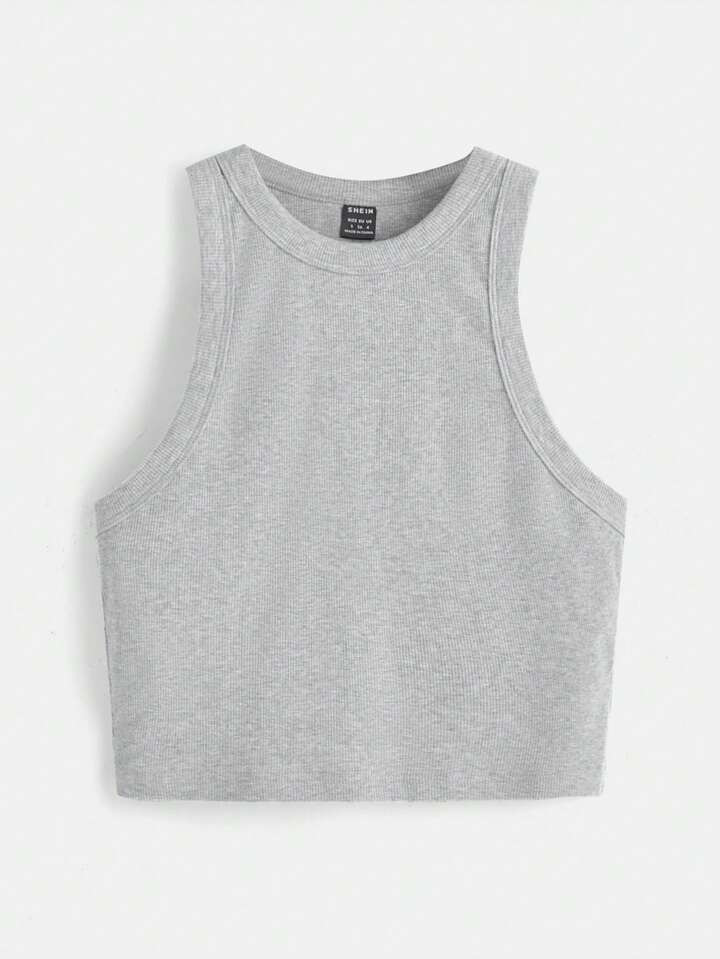 SHEIN BASICS Solid Tank Top | SHEIN