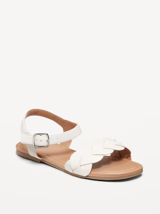Faux-Leather Braided Sandals for Girls | Old Navy (US)