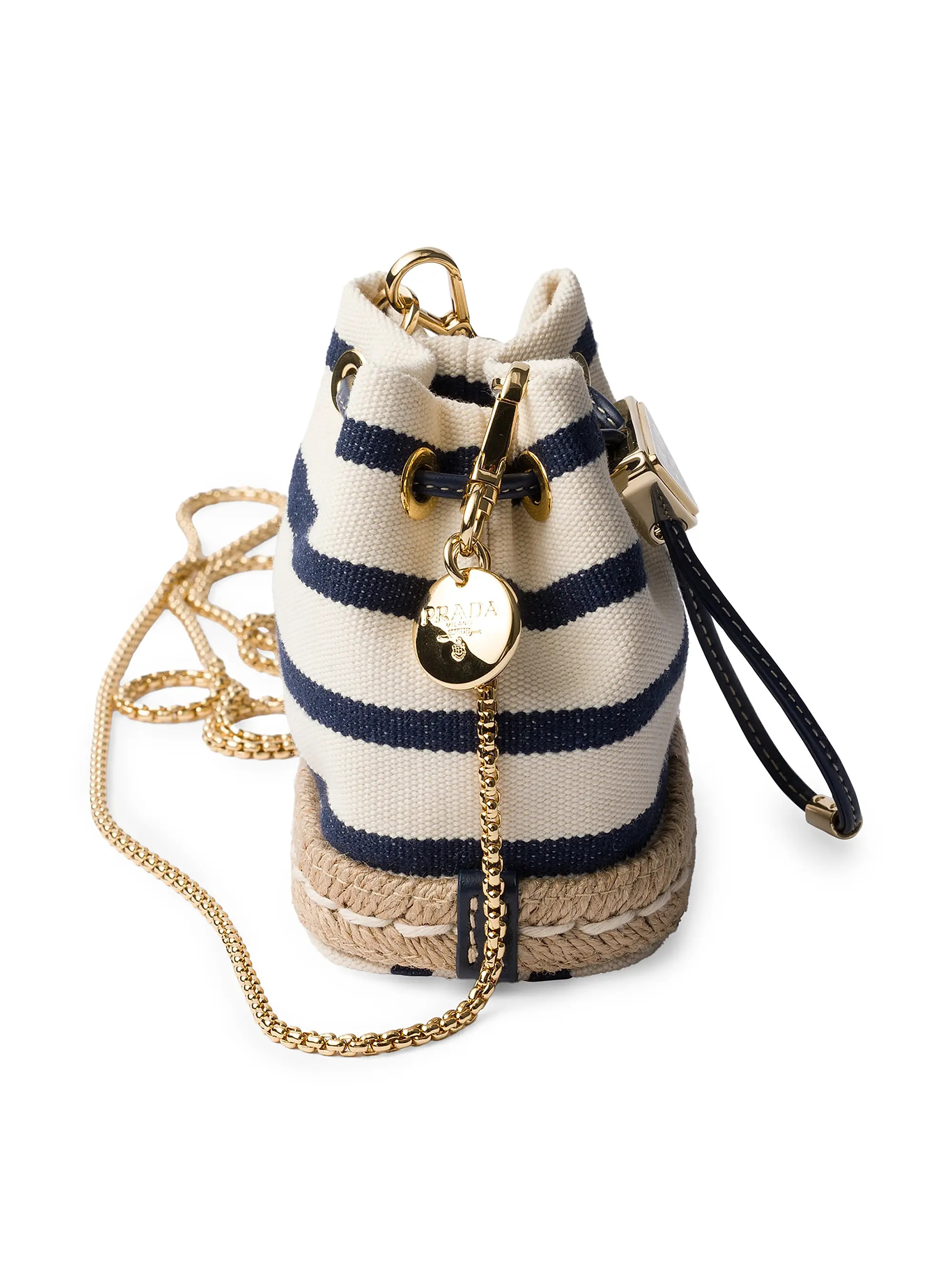 Striped Fabric Mini-Pouch Bucket Bag | Saks Fifth Avenue