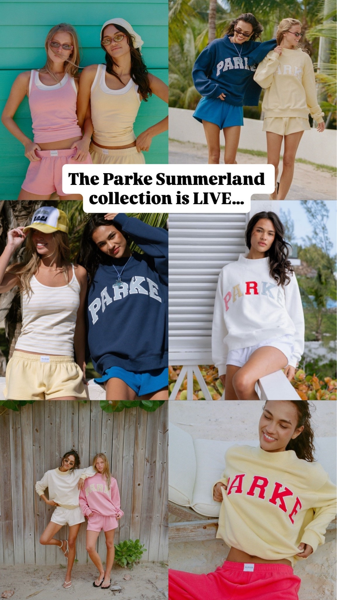 The Parke Summerland collection is live now! This will sell out!
