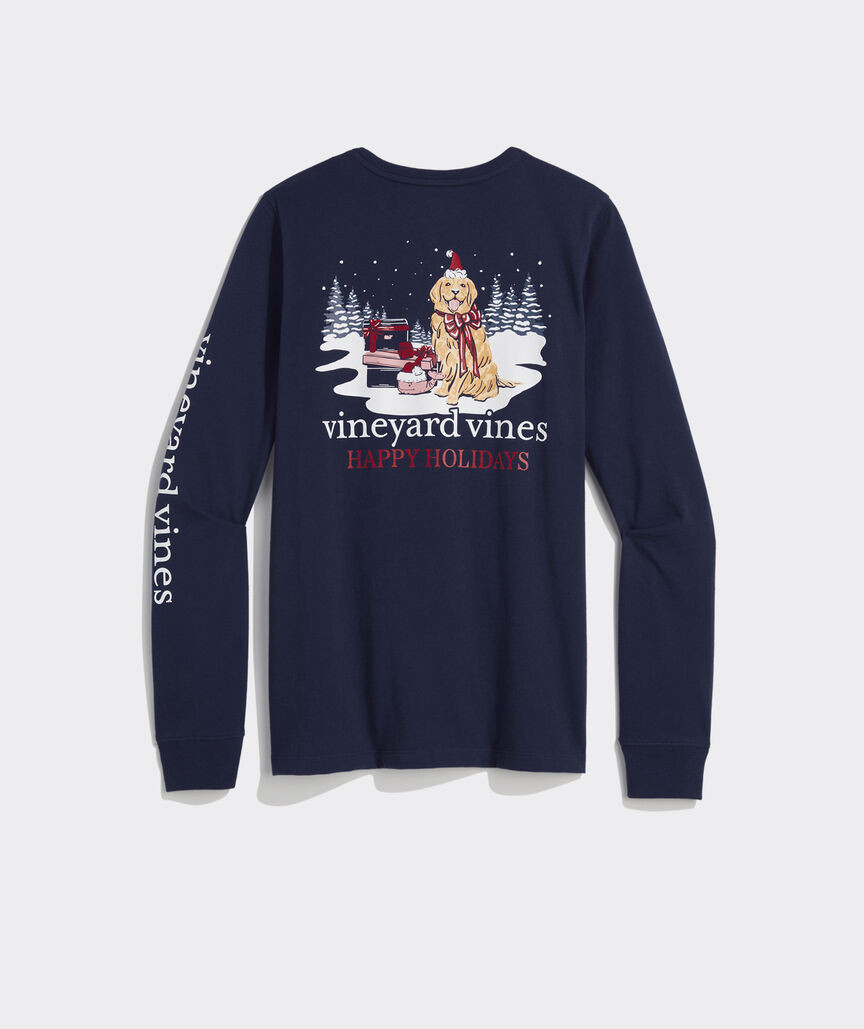 Santa's Helper Long-Sleeve Pocket Tee | vineyard vines