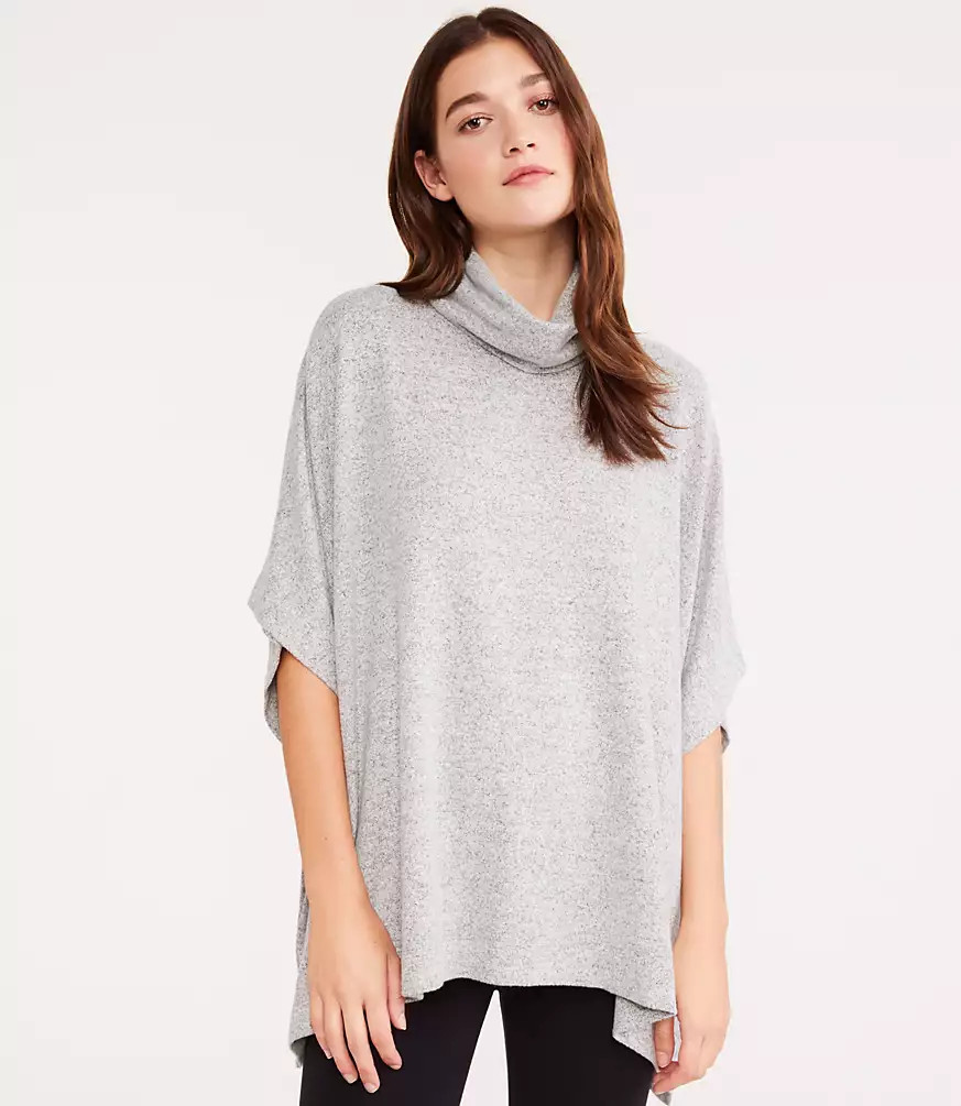 Lou & Grey Brushed Cowl Poncho Top | LOFT | LOFT