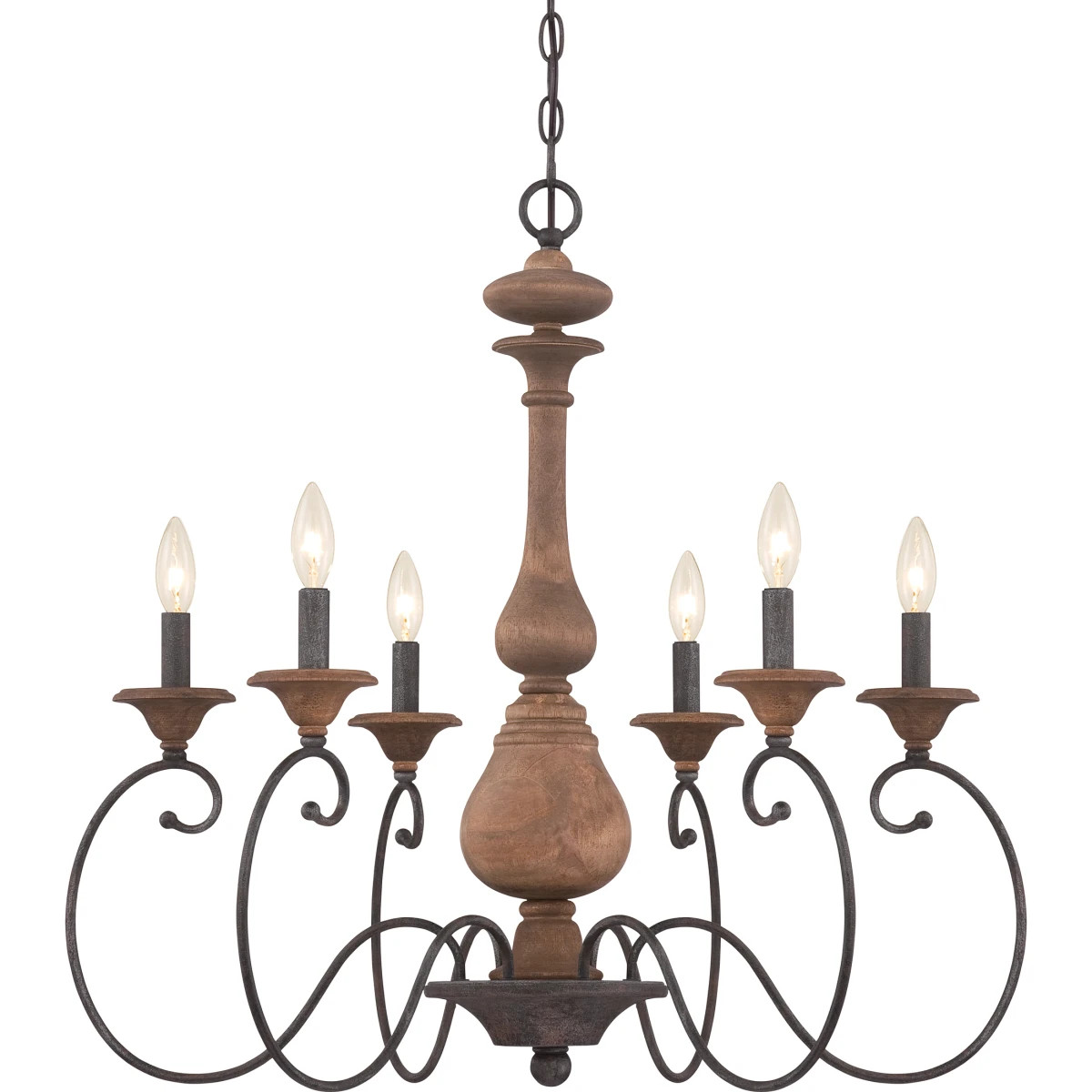 Quoizel Auburn 6 Light Single Tier ChandelierModel:ABN5006RK | Build.com, Inc.