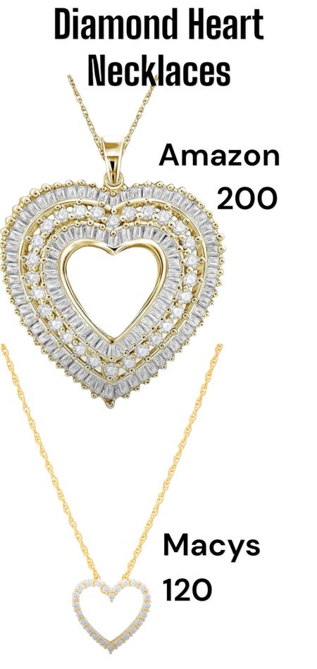 Diamond gold heart necklaces 

#LTKFamily #LTKGiftGuide #LTKBeauty