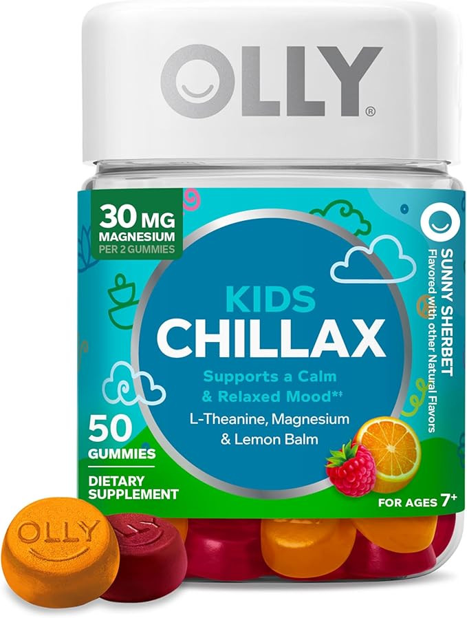 OLLY Kids Chillax Gummy, For a Calm and Relaxed Mood*, Magnesium, L-Theanine, Lemon Balm Extract,... | Amazon (US)