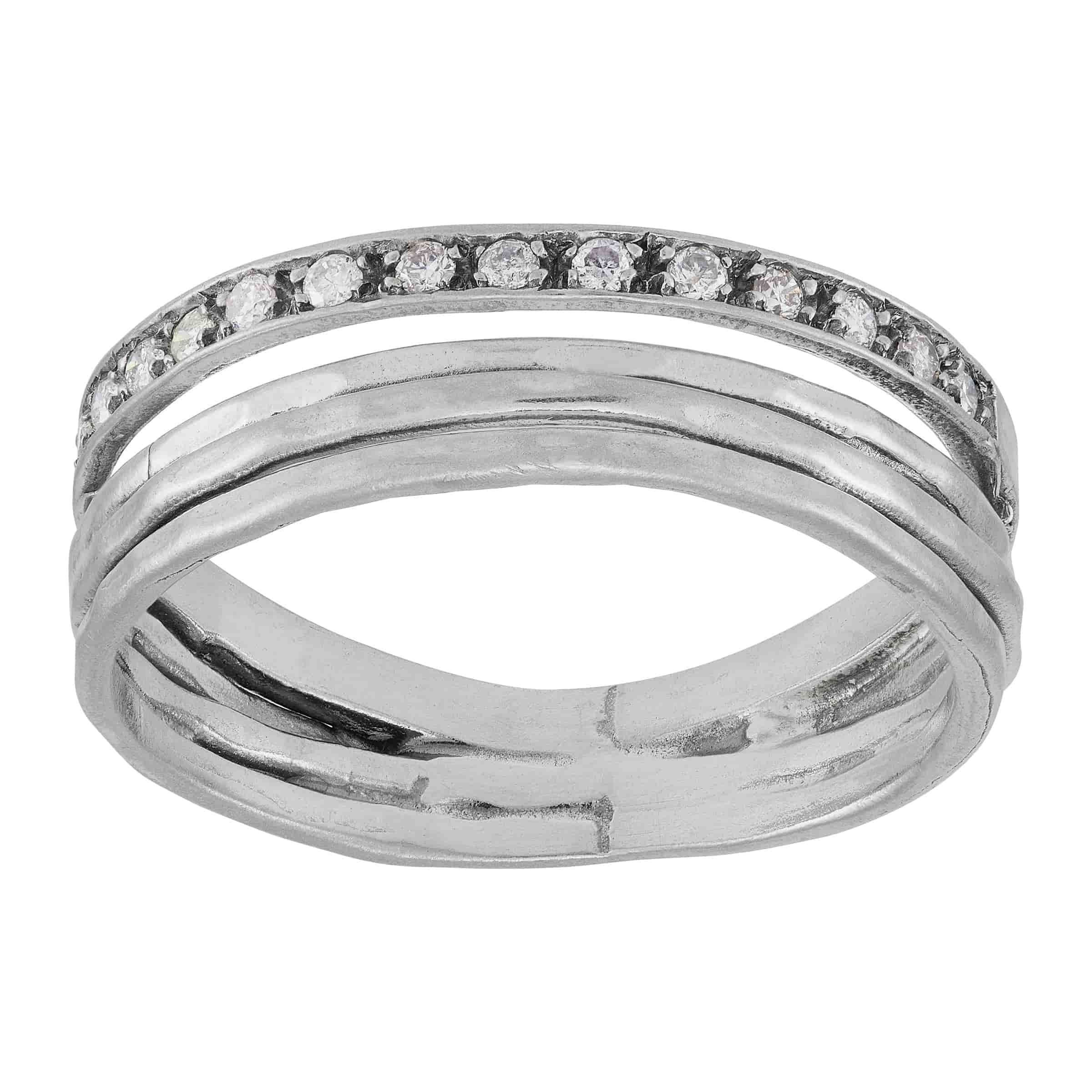 Silpada 'Glamour and Glow' Sterling Silver Diamond Ring | Silpada