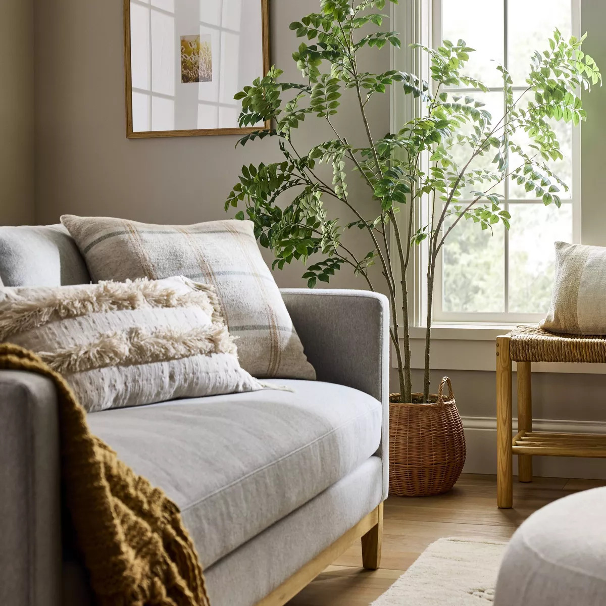 Artificial Pterocarpus Leaf Tree - Threshold™ designed with Studio McGee: Indoor Polyester Faux... | Target