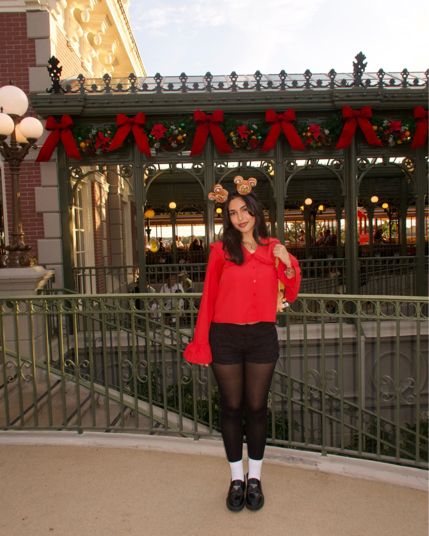 MK Christmas outfit ❤️
Ears are from ever after store in Disney springs 