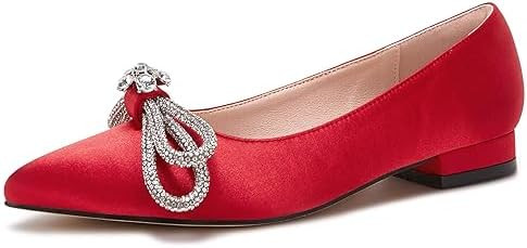 VETASTE Women's Ballet Flats Double Bow Pointed Toe Casual Comfortable Slip on Flat Ballerina Sho... | Amazon (US)